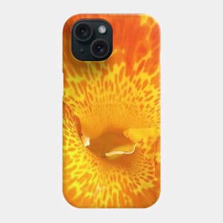 Huge Brilliant Colorful Canna Lily  Flower in Yellow and Orange Phone Case