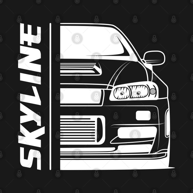 Front Skyline R34 JDM by GoldenTuners