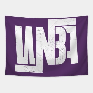 WNBA || Logotype | Grunge | Women's basketball | White Tapestry