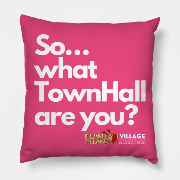 What TownHall are you? Clash of Clans Pillow by RW Designs