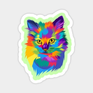 Colorful cute cat Magnet