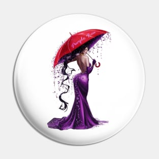 Purple Rain: Ethereal Rain Goddess Pin