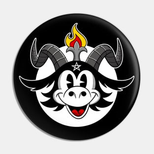 The Baphomet smile retro toon style Devil core Blackcraft cute Pin