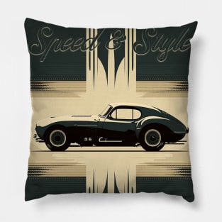 Speed & Style: A Tribute to Classic European Sports Cars Pillow