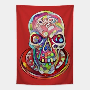 Party Skull Platter Tapestry