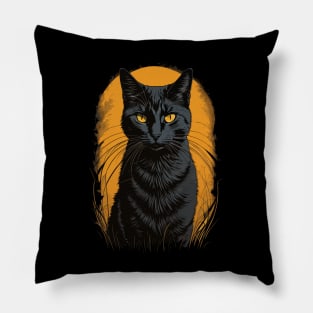 Black Cat Pillow