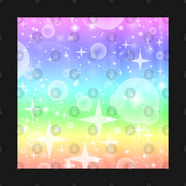 Kawaii Magical Soft Rainbow Twinkle Pattern by bumblefuzzies