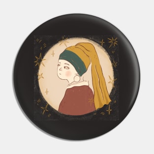 ‏Girl with a Pearl Earring Pin