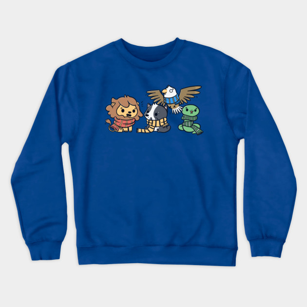 Kawaii Animals Magical School Houses Harry Potter Crewneck Sweatshirt Teepublic