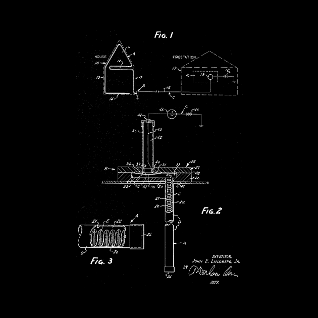 Heat Detecting Sensor Vintage Patent Hand Drawing by TheYoungDesigns