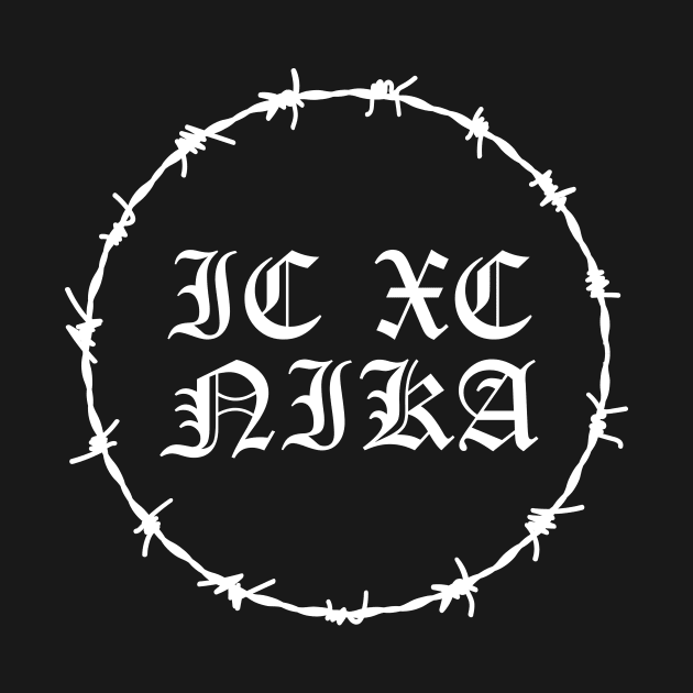 ICXC NIKA Gothic Barbed Wire Hardcore Punk by thecamphillips