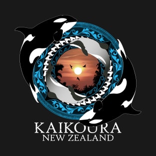 Orca and hector's dolphin Kaikoura New Zealand T-Shirt