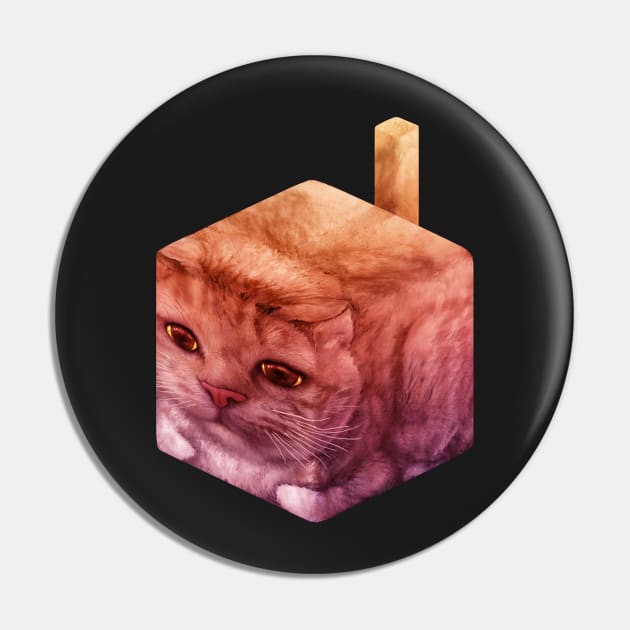 Cat Cube^3 (Voxel Feline, Block Pet, Box Cat) Pin by LuigiPunch