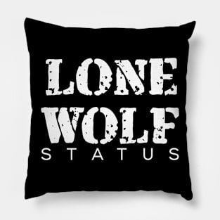 Lone Wolf Status Pillow