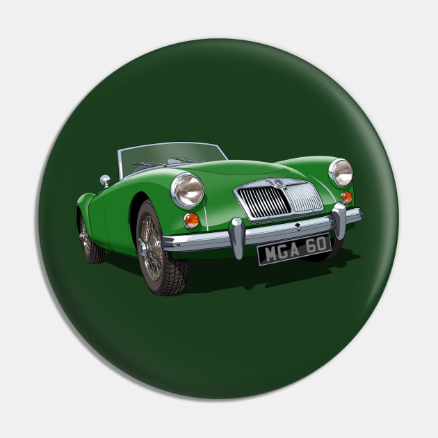MGA in green Pin by candcretro