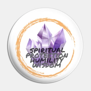 Amethyst the spiritual gemstone Pin