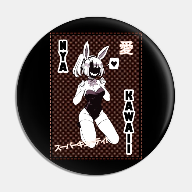 Bunny Girl Kawaii Orange Pin by Milochka