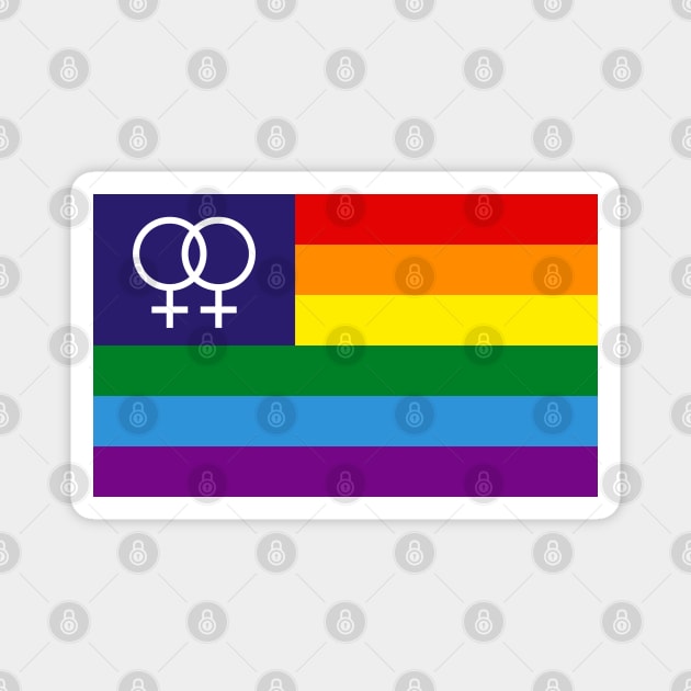 Lesbian Pride Flag Magnet by Scar