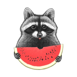 Raccoon eating watermelon T-Shirt