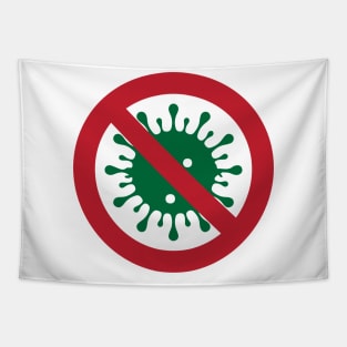 graphic for stop corona virus Tapestry