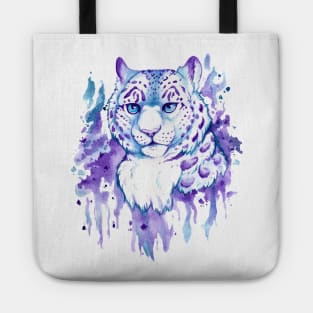 Snow Leopard Drip Tote