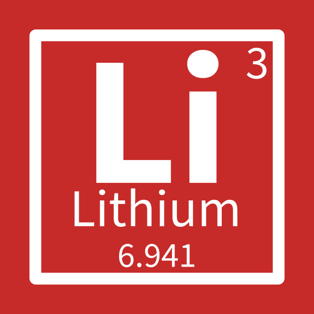 Lithium — Periodic Table Element 3 by periodicimprints