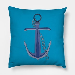 Anchor with chain Pillow