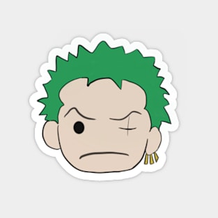 cartoon of Roronoa Zoro Magnet