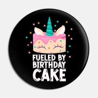 Funny Unicorn Cake For Girls Cute Fueled By Birthday Cake Pin