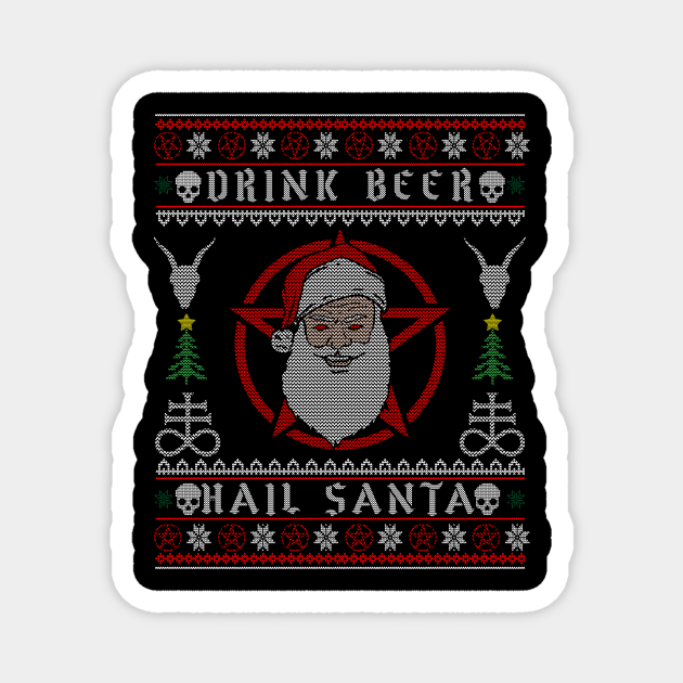 Drink Beer Hail Satan I Baphomet Death Metal Gift TeePublic