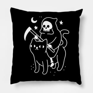 Black Cat in riders Pillow