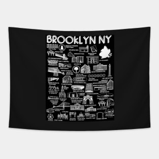 Brooklyn NY Map Tapestry