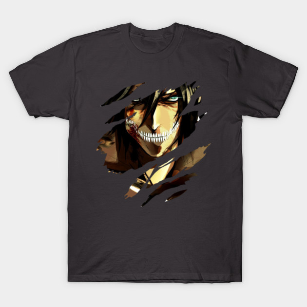 Eren Yeager Titan Attack On Titan Manga T Shirt Teepublic Uk