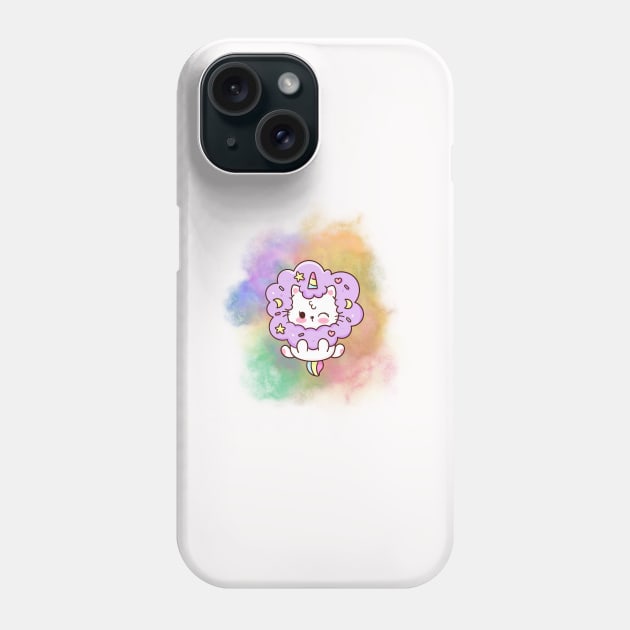 Unicorn Rainbow Kitty cat Phone Case by hippohost