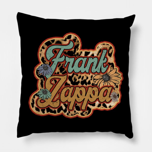 Vintage Frank Proud Name Zappa Personalized Birthday Retro Pillow by Friday The 13th