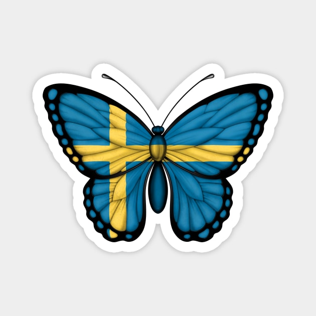 Swedish Flag Butterfly Magnet by jeffbartels