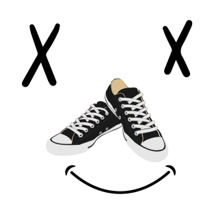 Classic shoes white and black and smile T-Shirt