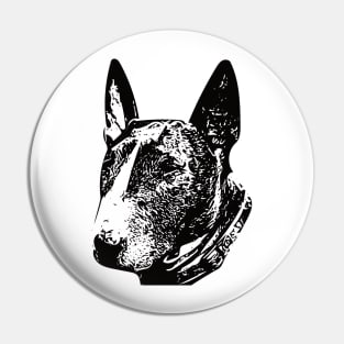 Bull Terrier Face Design - A Bully Christmas Gift Pin