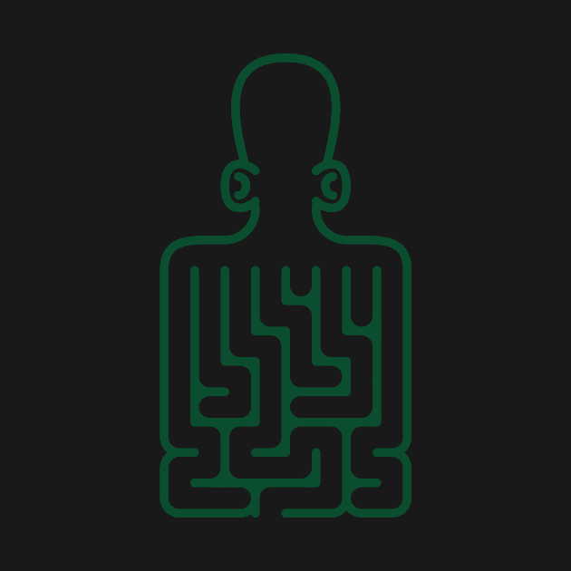 Octopus Tentacle Maze T-shirt by AndrewBradley