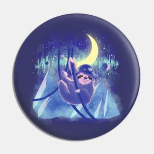 Sloth Away to the Moon River Pin