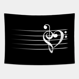 Music Heart (Dark ver.) Tapestry