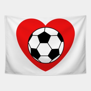 Soccer Heart Tapestry