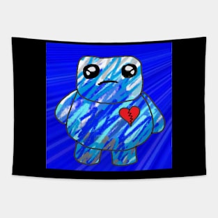 blue broken heart Tapestry