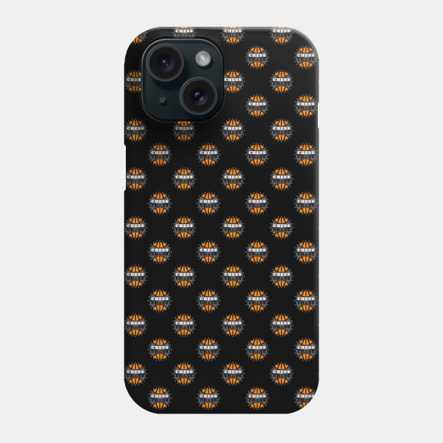 Chess Logo in Black, White and Orange Pattern Phone Case by The Black Panther