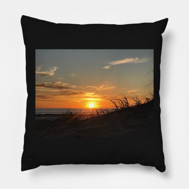 Sunset at the Beach Pillow by YollieBeeArt