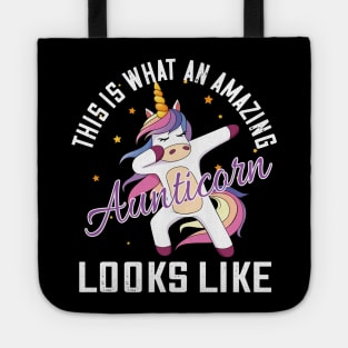 This is what an amazing aunticorn looks like..Cute Aunt gift Tote