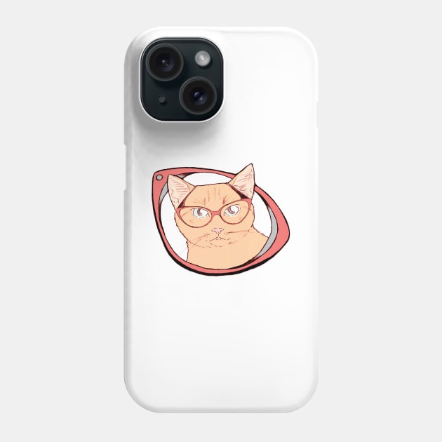 Millicent the cat in cat eye glasses Phone Case by RekaFodor