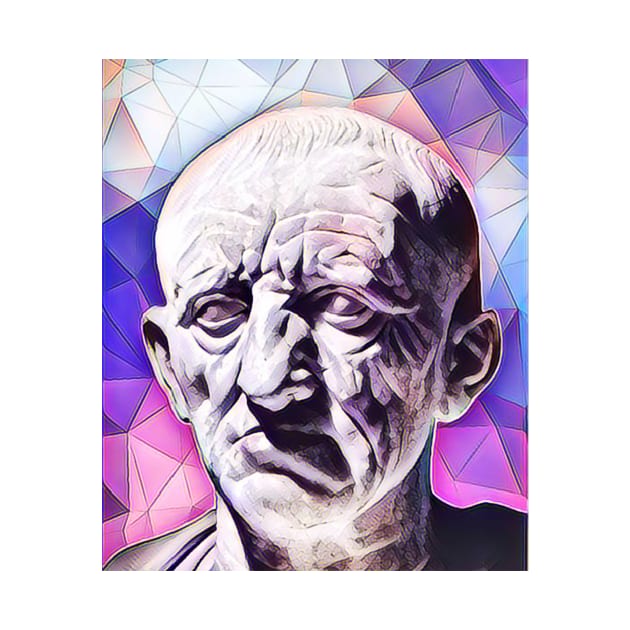 Cato the Elder Pink Portrait | Cato the Elder Artwork 8 by JustLit