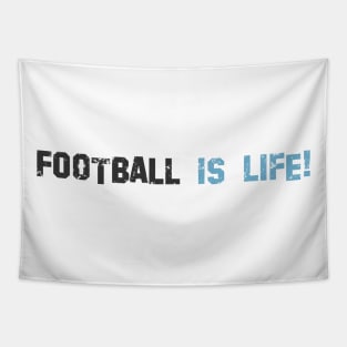 Football is life! Light blue! Tapestry