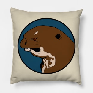 Angry Otter - Funny Animal Design Pillow